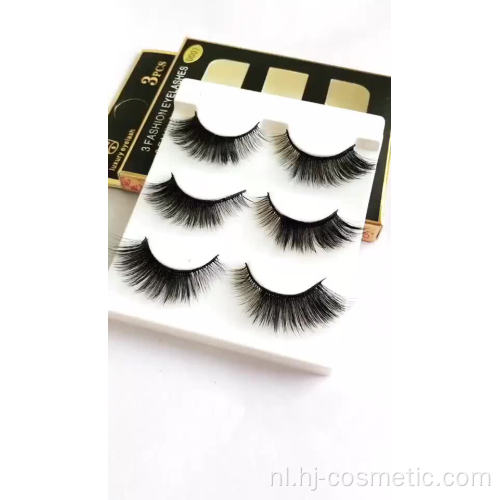 Double 3D Remy hair False Eyelashes Gratis monster beste prijs nep-wimpers 3d nerts met aangepaste dozen